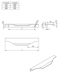 Úchytový profil Lori Zlatá broušená 